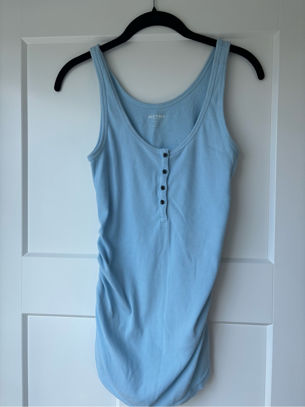 Old Navy Maternity Pale Blue Ribbed Henley Tank